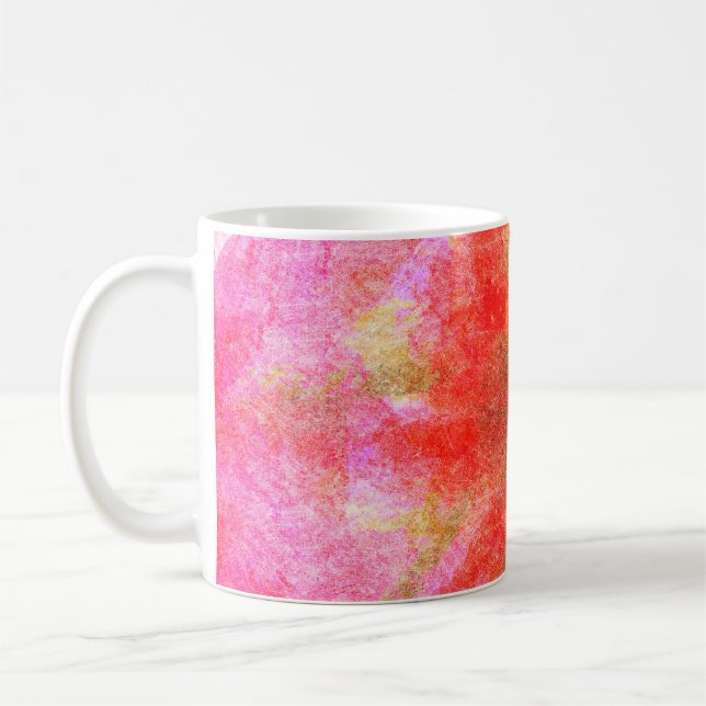 Caneca De Café Fundo abstrato digital com pincelada (Esquerda)