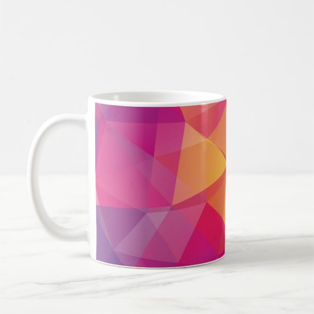 Caneca De Café fundo abstrato, hipster, cor, funk, o (Esquerda)