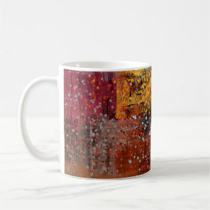 Caneca De Café fundo abstrato. Ilustração 2d. Retorno digital