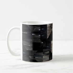 Caneca De Café fundo abstrato. ilustração do mosaico da cinza dig