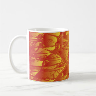Caneca De Café fundo abstrato. Vintage criativa. 