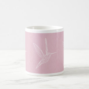 Caneca De Café Fundo Cor-de-rosa branco
