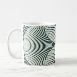Caneca De Café fundo da grelha de pétalas geométricas do ornament