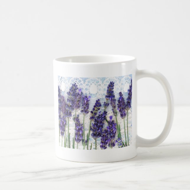 Caneca De Café fundo da lavanda (Direita)