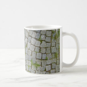 Caneca De Café Fundo da textura da estrada do Cobblestone