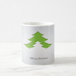 Caneca De Café Fundo das cinzas com árvore de Natal