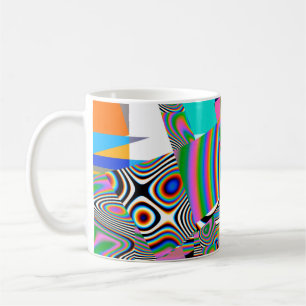 Caneca De Café Fundo de abstrato vibrante. Padrão colorido. Geo
