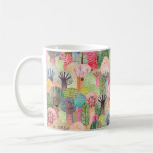 Caneca De Café Fundo de aquarela cômoda. Armadilha infantil