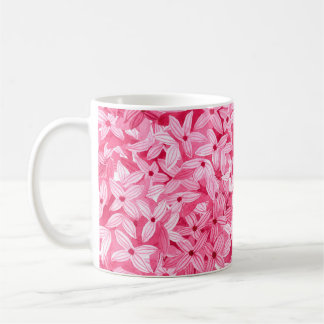 Caneca De Café Fundo de aquarela floral de flores de lilás em p