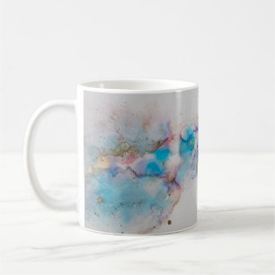 Caneca De Café Fundo de Arte de Tinta Álcool abstrato