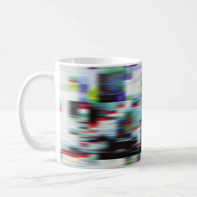 Caneca De Café Fundo de brilho escuro, ilustração. Preto, azul, (Esquerda)