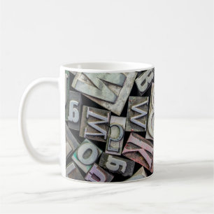 Caneca De Café fundo de dintage grunge letterpress me