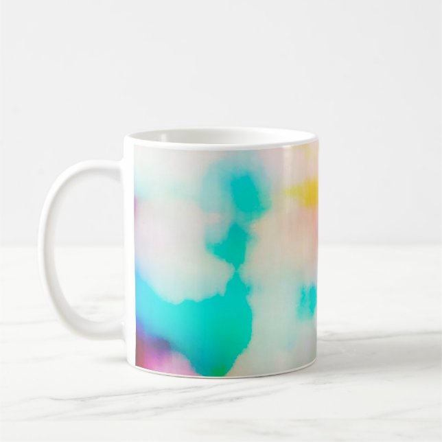 Caneca De Café Fundo de ilustração colorida de abstrato. (Esquerda)