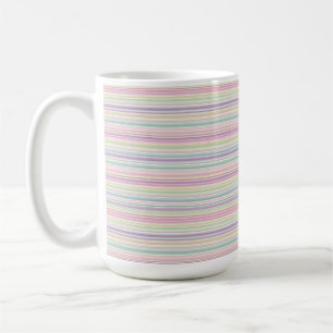 Caneca De Café fundo de listras de arco-íris
