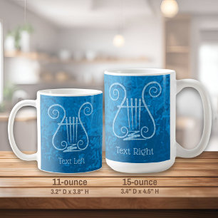 Caneca De Café Fundo de Lyre Azul