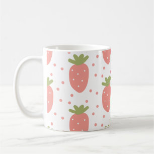 Caneca De Café fundo de morangos frutas