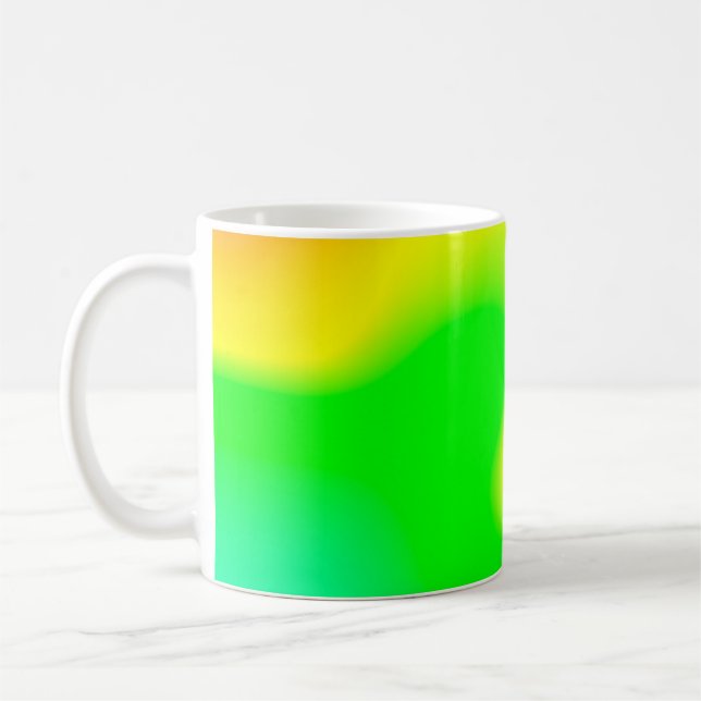 Caneca De Café fundo de nuvem mole do arco-íris abstrato no paste (Esquerda)