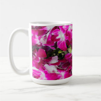 Caneca De Café Fundo de orquídeas roxas