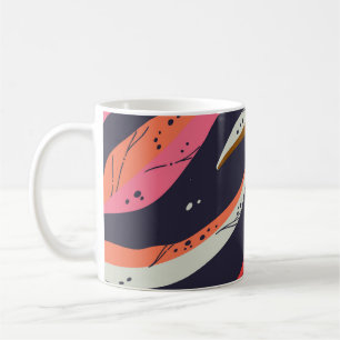 Caneca De Café Fundo de padrão sem costura da folha de outono da