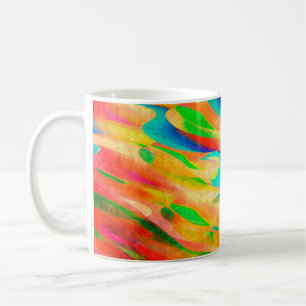 Caneca De Café fundo de papel de parede abstrato de pintura multi
