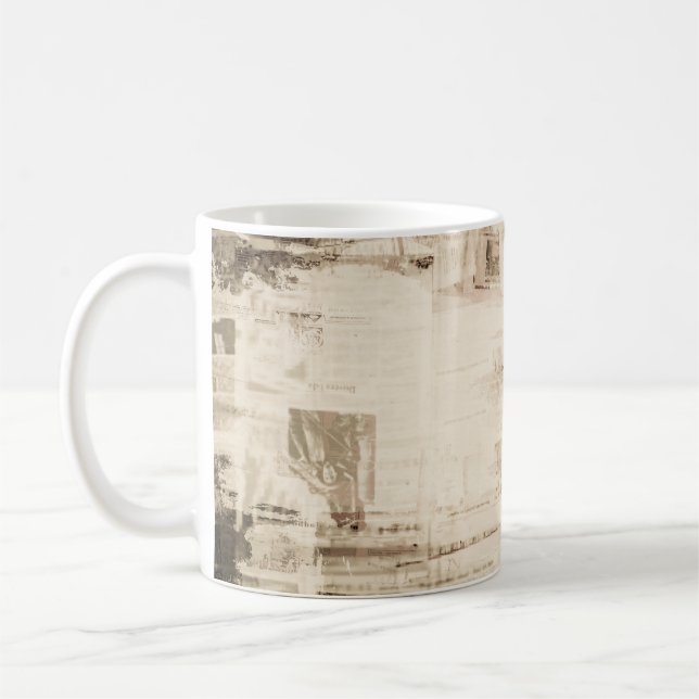 Caneca De Café Fundo de textura de papel velho e doce. (Esquerda)