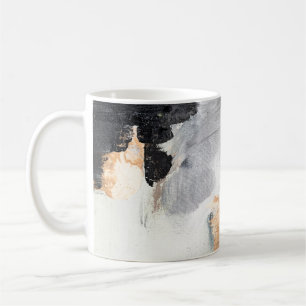 Caneca De Café fundo de textura do óleo de abstrato. Tinta na can