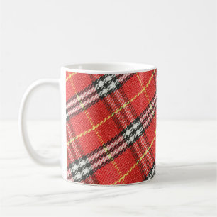 Caneca De Café Fundo de Textura Tartan Clássica