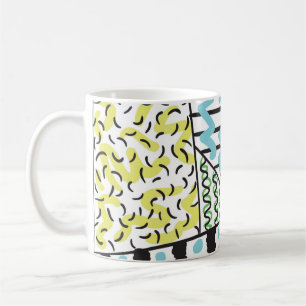 Caneca De Café fundo desenhado em abstrato 3