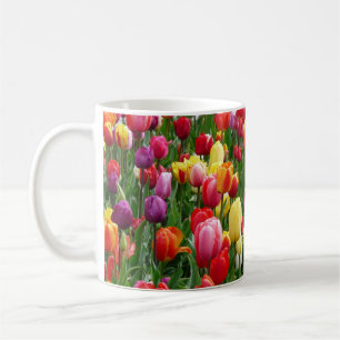 Caneca De Café Fundo do Jardim das Flores de Tulip-52126