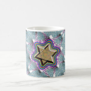 Caneca De Café Fundo do laço da estrela de David