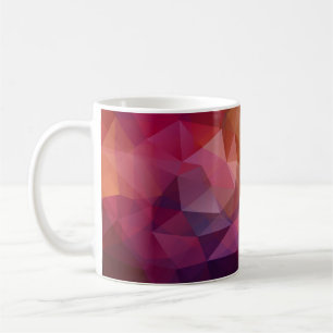 Caneca De Café fundo do mosaico triangular com transparências em