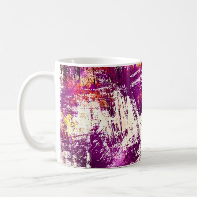 Caneca De Café Fundo dos Abstrato de Bolsas Escuros (Esquerda)