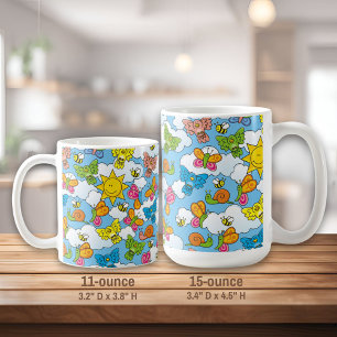 Caneca De Café Fundo dos Animais Bebês