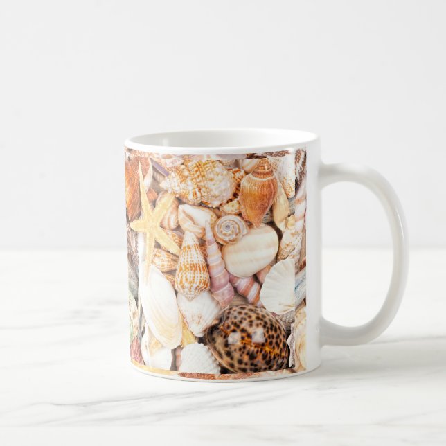 Caneca De Café Fundo dos Seashells (Direita)