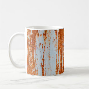Caneca De Café fundo e textura da parede de aço enferrujado