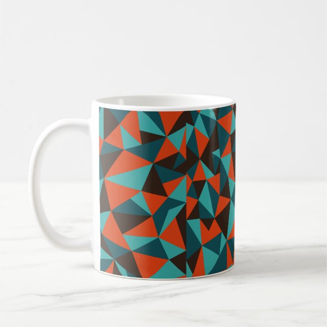 Caneca De Café Fundo geométrico abstrato - Vintage (Esquerda)
