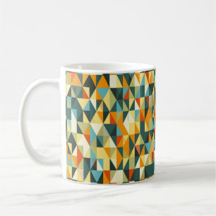 Caneca De Café Fundo Geométrico moderno. padrão plano abstrato