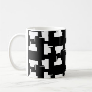 Caneca De Café fundo monocromático abstrato. Ilustração de meio t