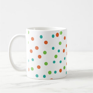 Caneca De Café Fundo perfeito com padrão de bolinhas. Polka