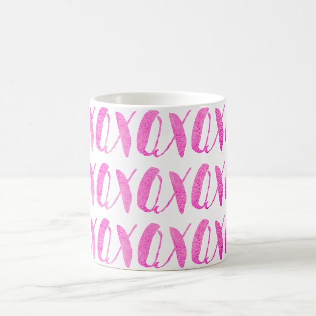 Caneca De Café Fundo PixDezines xoxo/Pink/DIY (Centro)