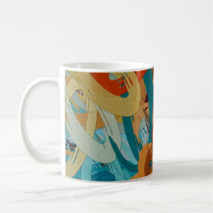 Caneca De Café fundo psíquico abstrato a partir de cor caótica