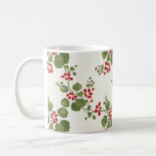 Caneca De Café Fundo Red Nasturtium Cream