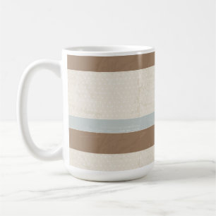Caneca De Café Fundo Retroativo das Bolinhas Suaves Castanhas Azu