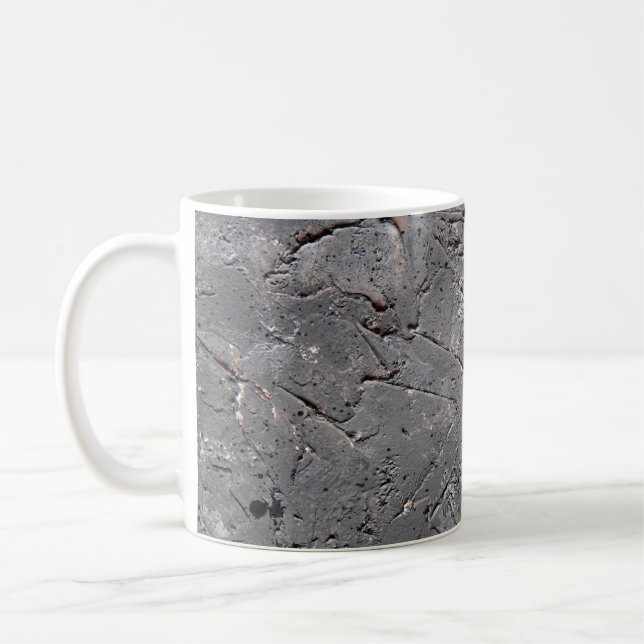 Caneca De Café Fundo texturizado de ressonância escura, muro de p (Esquerda)
