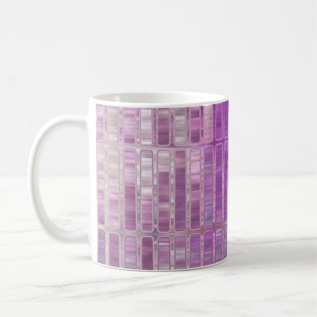 Caneca De Café Fundo violeta brilhante abstrato com glos (Esquerda)