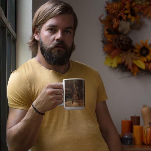 Caneca De Café Funeral de Viking Frank Dicksee 1893 (Criador carregado)