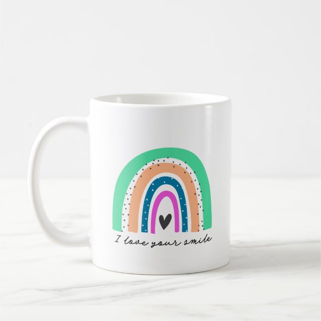 Caneca De Café Funky Rainbow Love (Esquerda)
