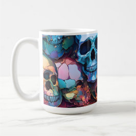 Caneca De Café Funky Skulls