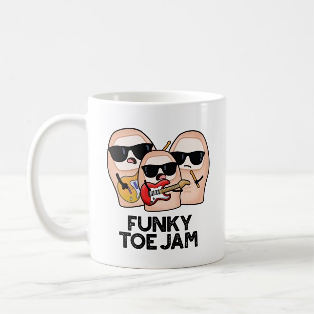 Caneca De Café Funky Toe Jam Funny Music Pun (Esquerda)
