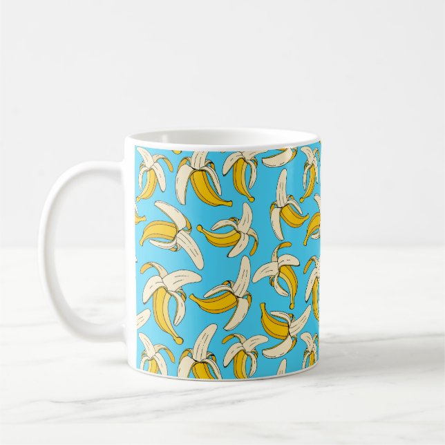 Caneca De Café Funky Tropical Banana Trendy Fruta (Esquerda)